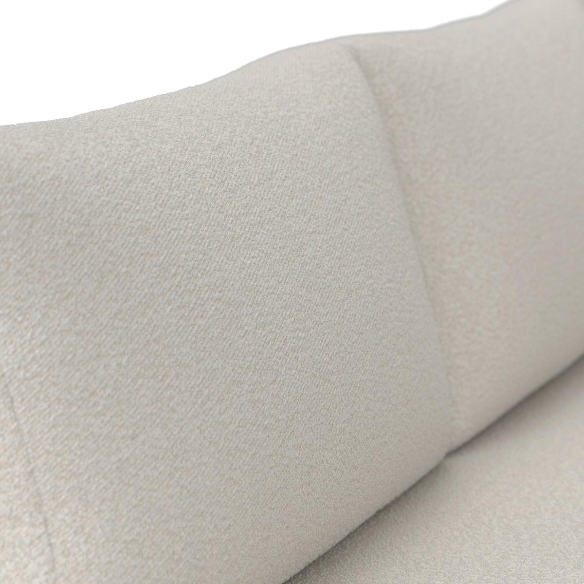 Loungegarnitur Charlotta Creme Metall/Outdoorstoff +Abdeckung - Creme/Schwarz, MODERN, Textil/Metall (242,5/78/75,5cm) - Bessagi Garden