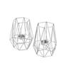 Teelichthalter-Set Silberfarben, 2 Stk. - Silberfarben, Basics, Metall (9,5cm) - Echtwerk
