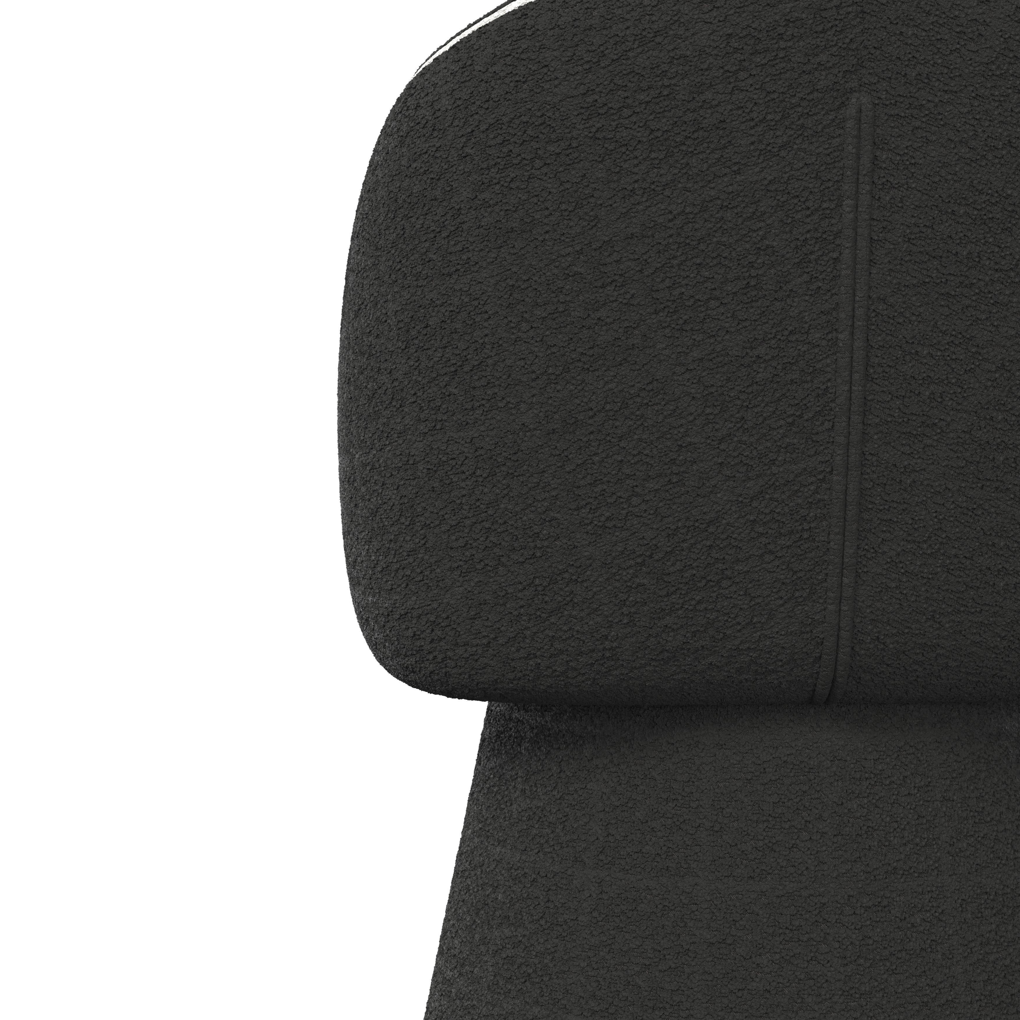 STOL MED ARMSTÖD MAIA - svart, Modern, metall/textil (60/84,5/59cm) - Bessagi Home