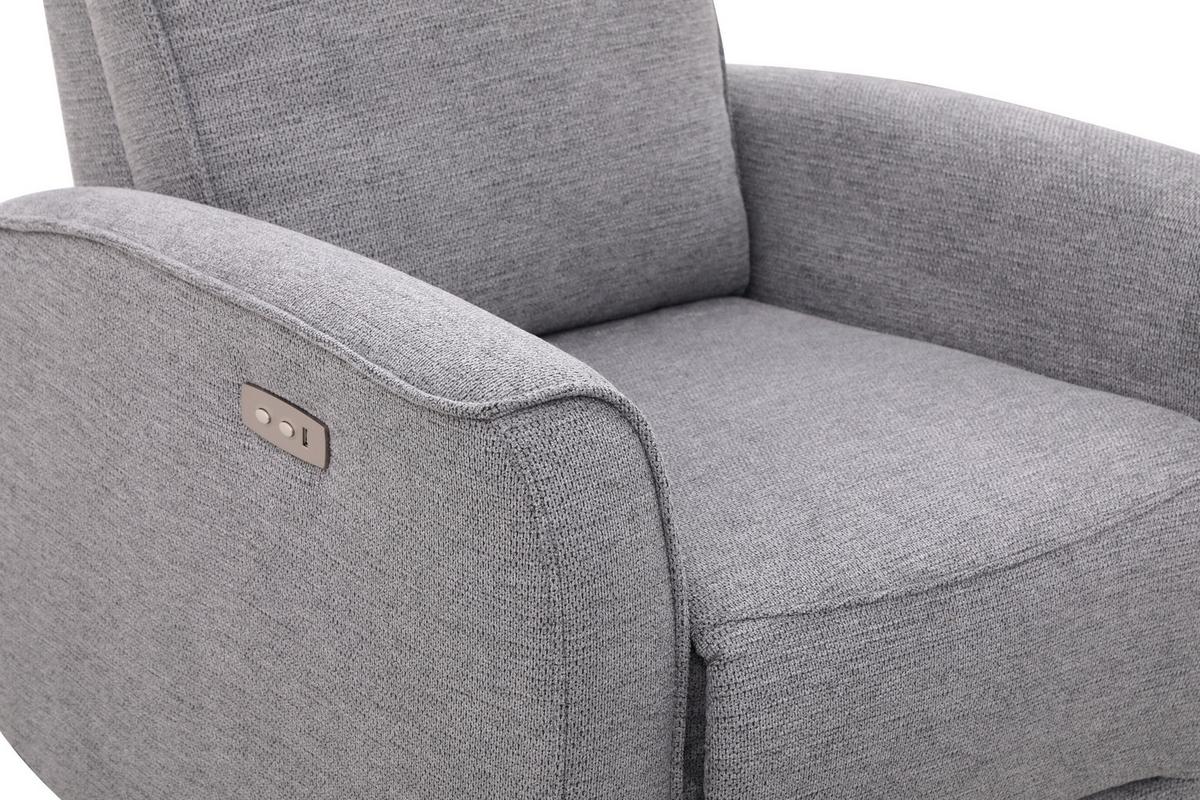 Tv Fotelj Leon, Temno Siva, Relaks Funkcija - temno siva/črna, Basics, kovina/umetna masa (80/102/96cm) - Ondega