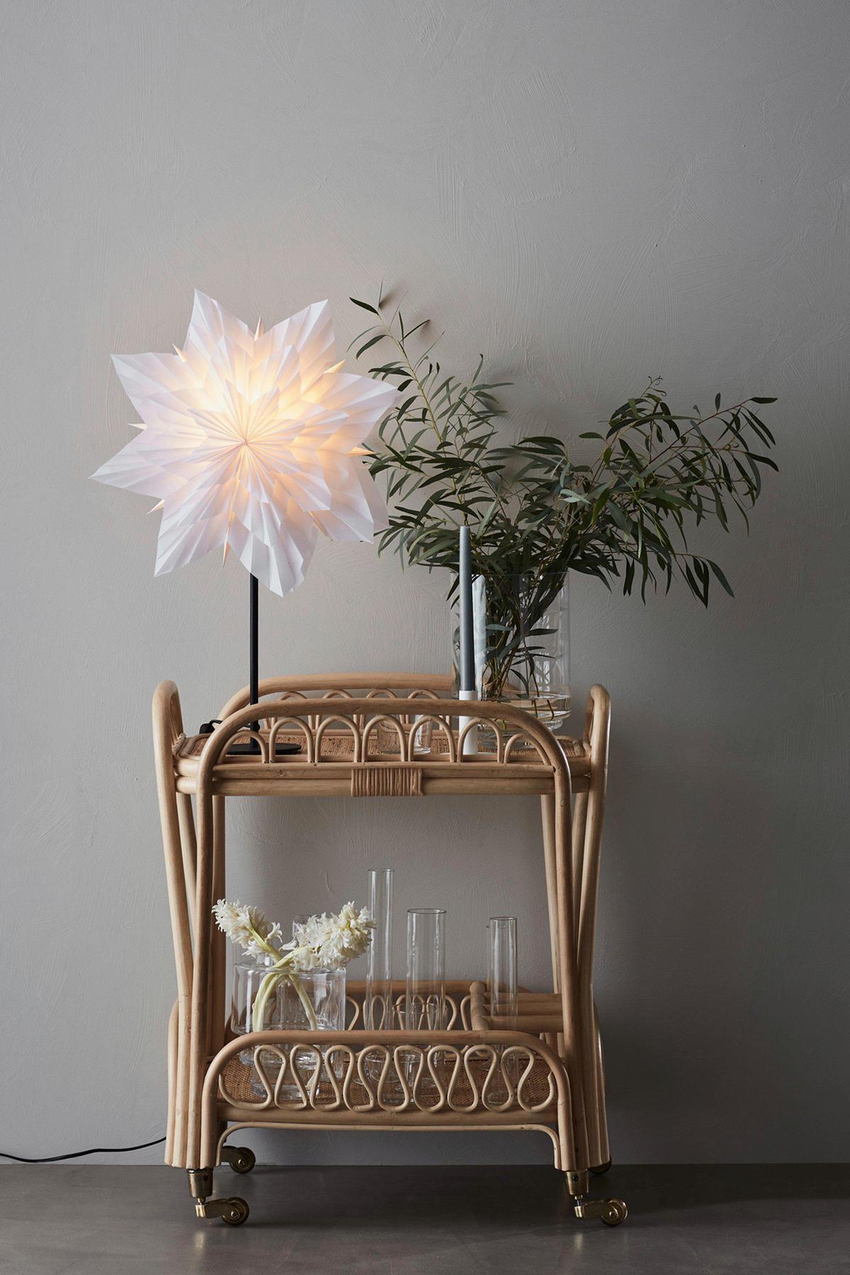 Dekostern Neela Table Star Weiß max. 6 Watt - Weiß, Basics, Papier (14/43/65cm) - Markslöjd