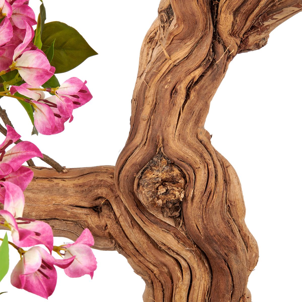 Kunstblume Mauve/Braun/Schwarz - Mauve/Schwarz, Basics, Holz/Kunststoff (130cm)