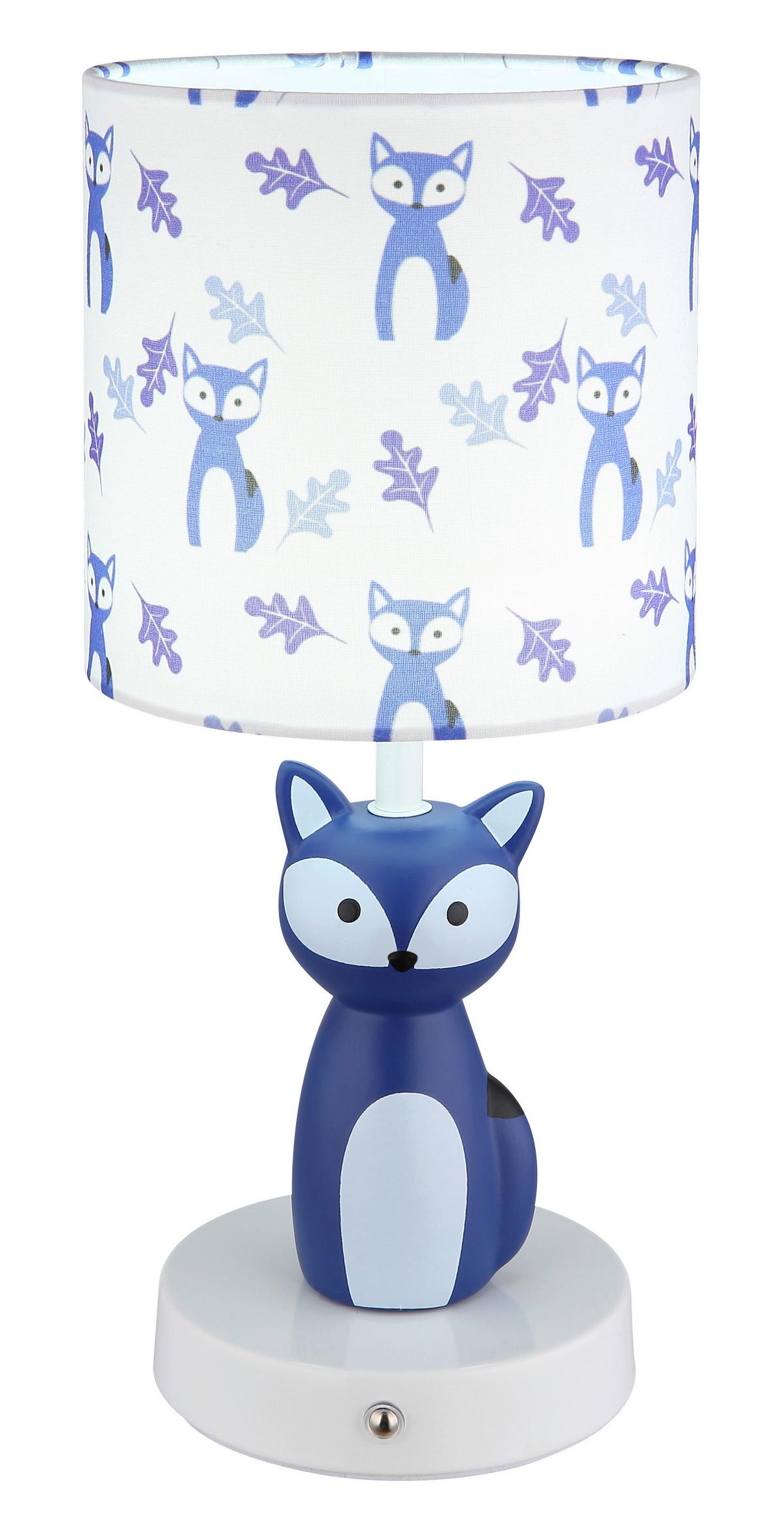LED-TISCHLEUCHTE 21737B FOXY - Blau/Weiss, Trend, Keramik/Kunststoff (15/33,5cm) - Globo