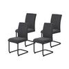SCHWINGSTUHL-SET LINN S 4ER-SET - Anthrazit/Schwarz, MODERN, Textil/Metall (43/92/52cm) - MID.YOU