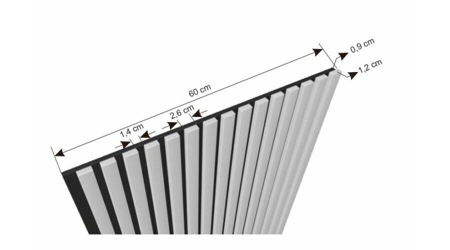 Akusztikus Fali Panel Echo - tíkfa, Modern, műanyag/faalapú anyag (1,44qm)