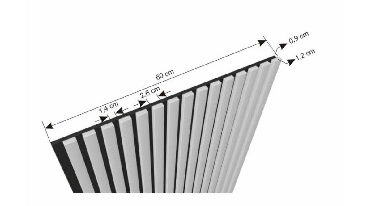 Akusztikus Fali Panel Echo - tíkfa, Modern, műanyag/faalapú anyag (1,44qm)