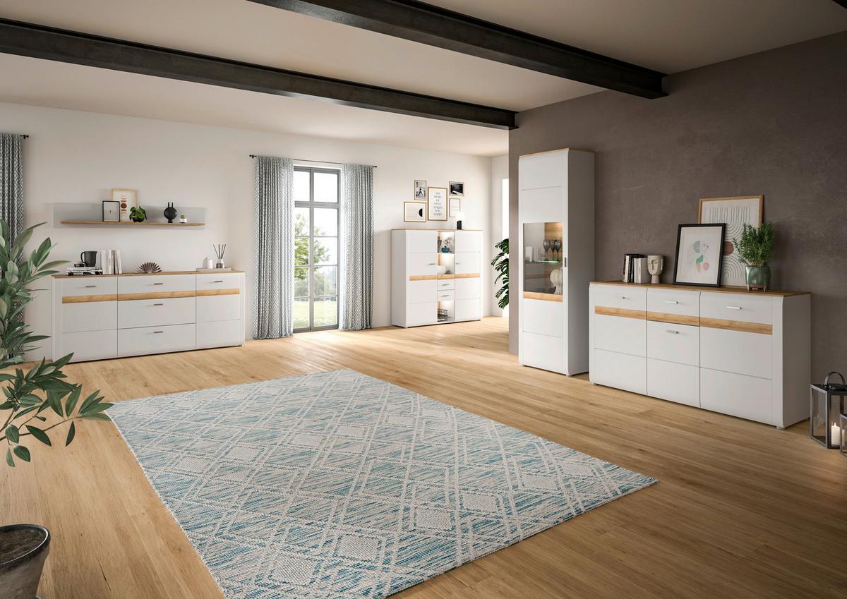 Sideboard Ashton ca. 150x86 cm Aschgrau/Eiche - Design, Holzwerkstoff/Kunststoff (150/86/43cm) - MID.YOU