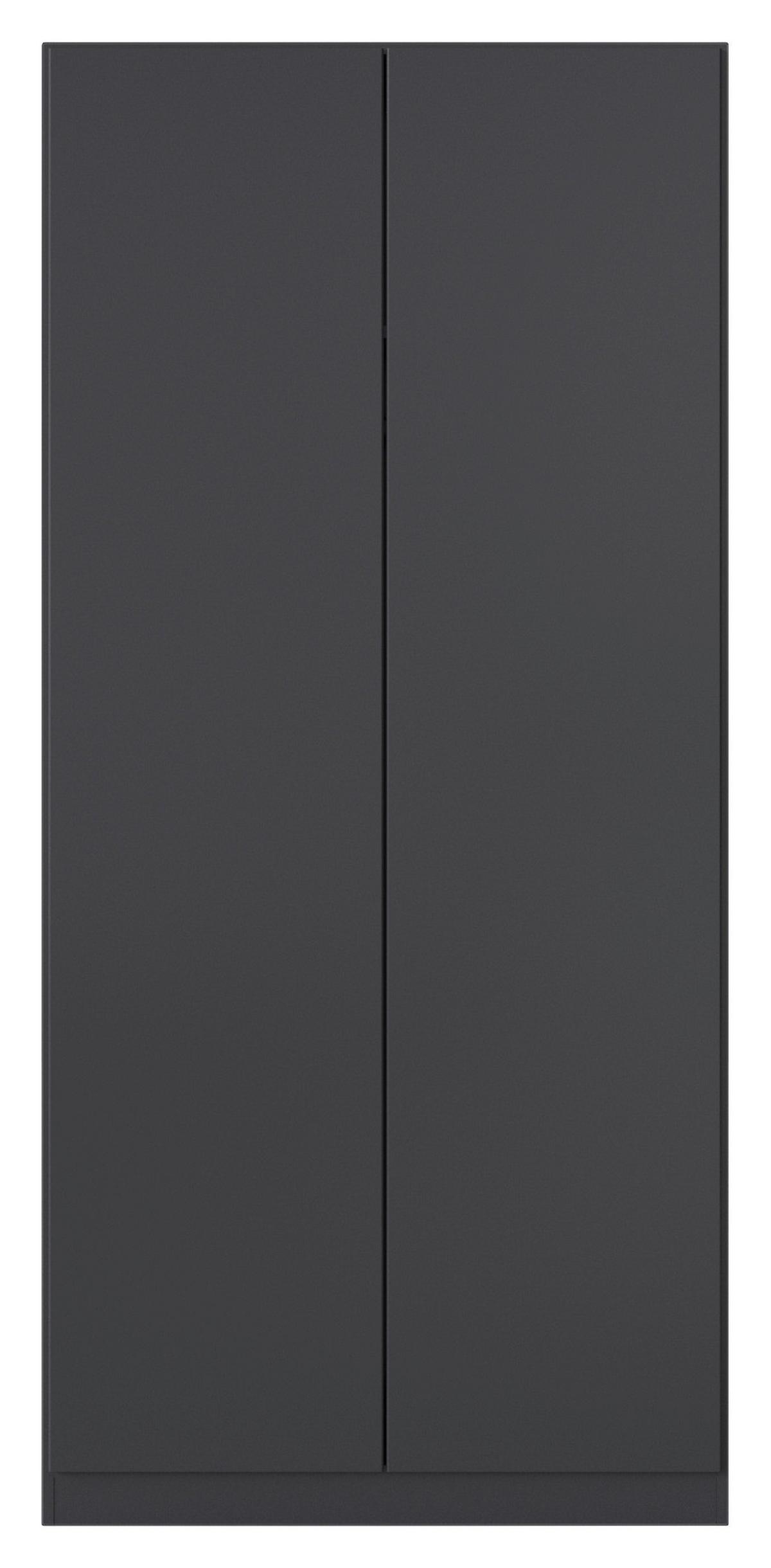 Drehtürenschrank COSTA ca.91x197x54cm Grau Metallic - Grau, MODERN, Holzwerkstoff (91/197/54cm) - Rauch Möbel