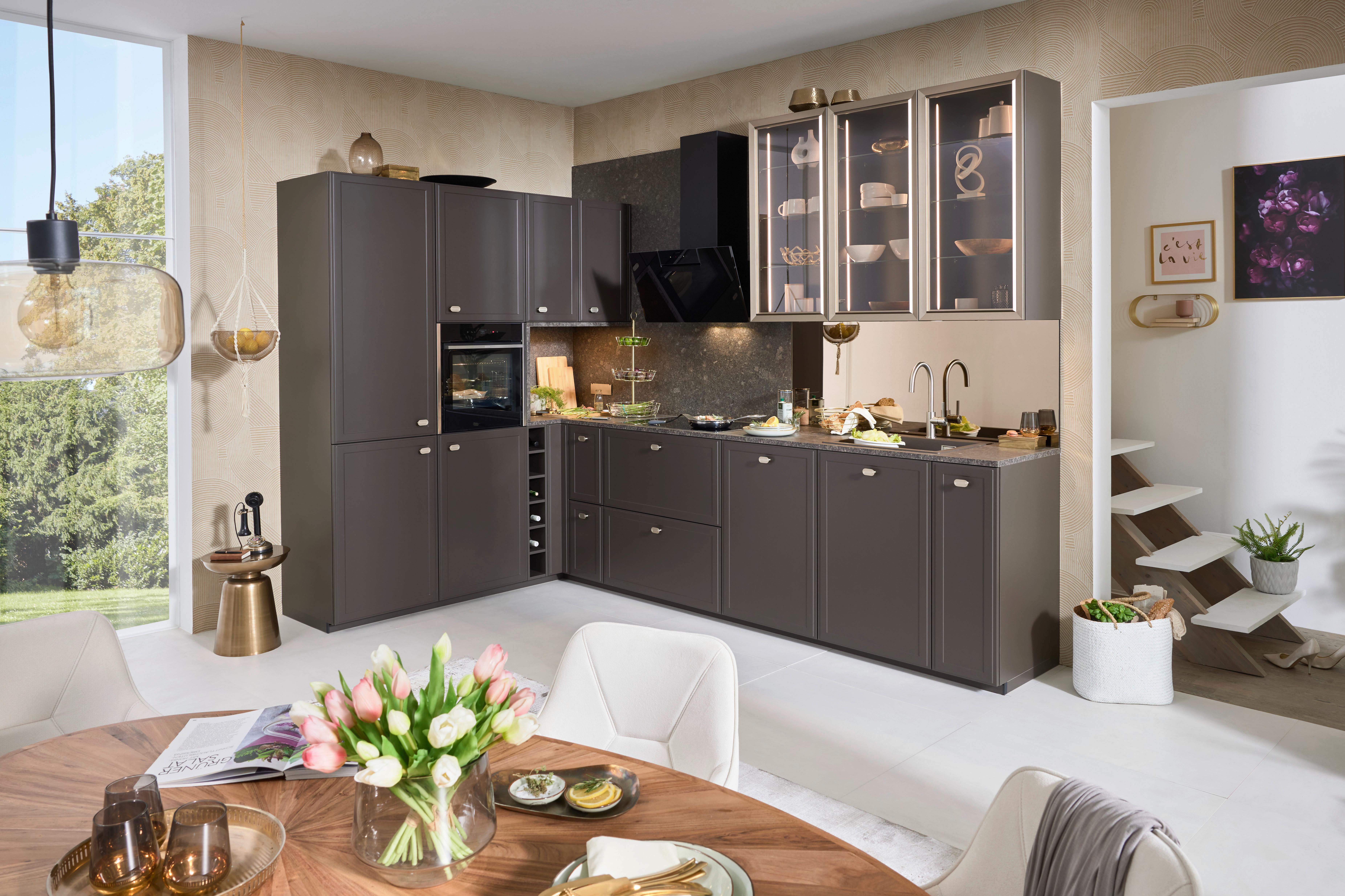 Eckküche Torino ca. 205x335cm Braun - Braun, Holzwerkstoff (205/335cm) - Nolte Küchen