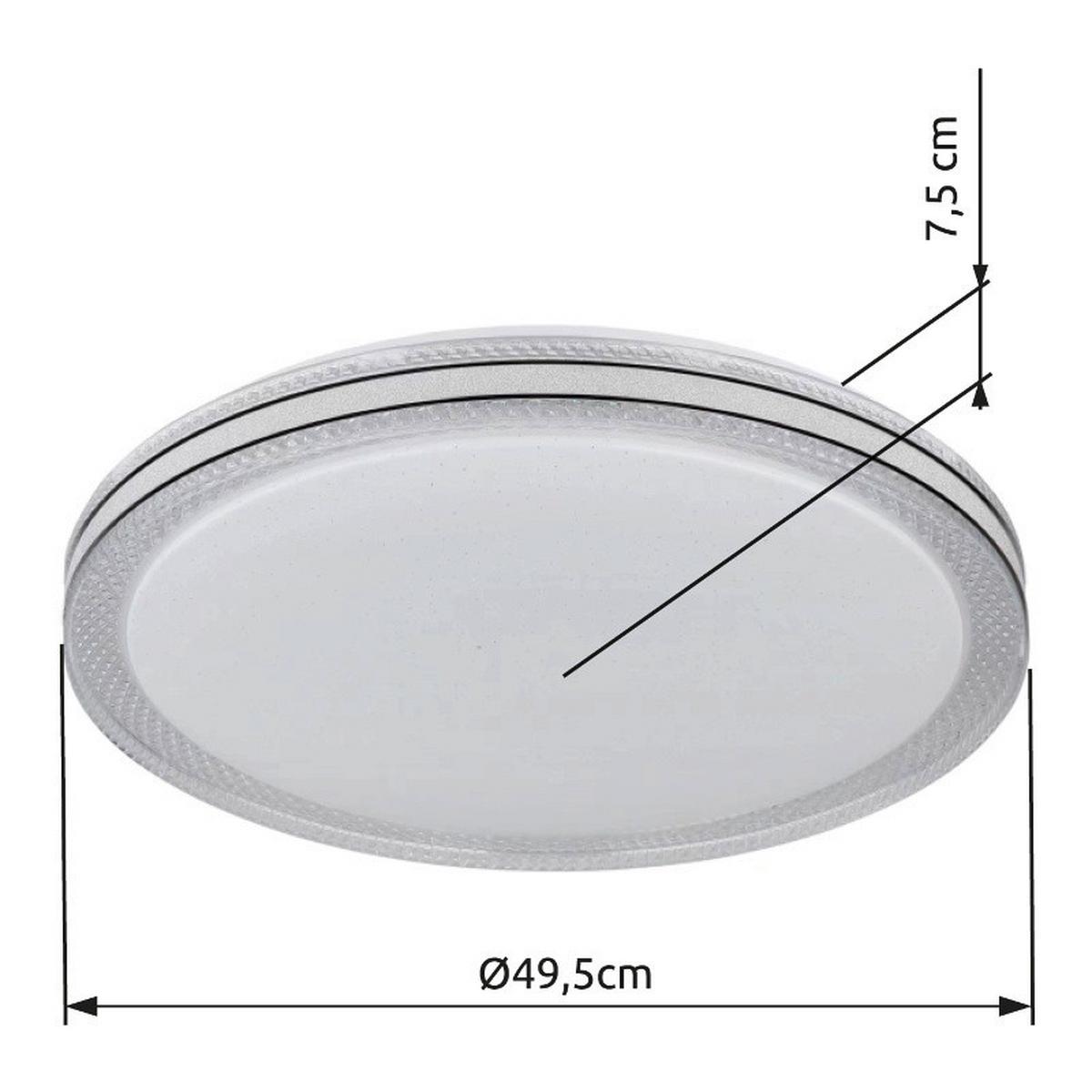 LED-DECKENLEUCHTE 41263-24 - Klar/Weiss, Konventionell, Kunststoff/Metall (49/7cm) - Globo