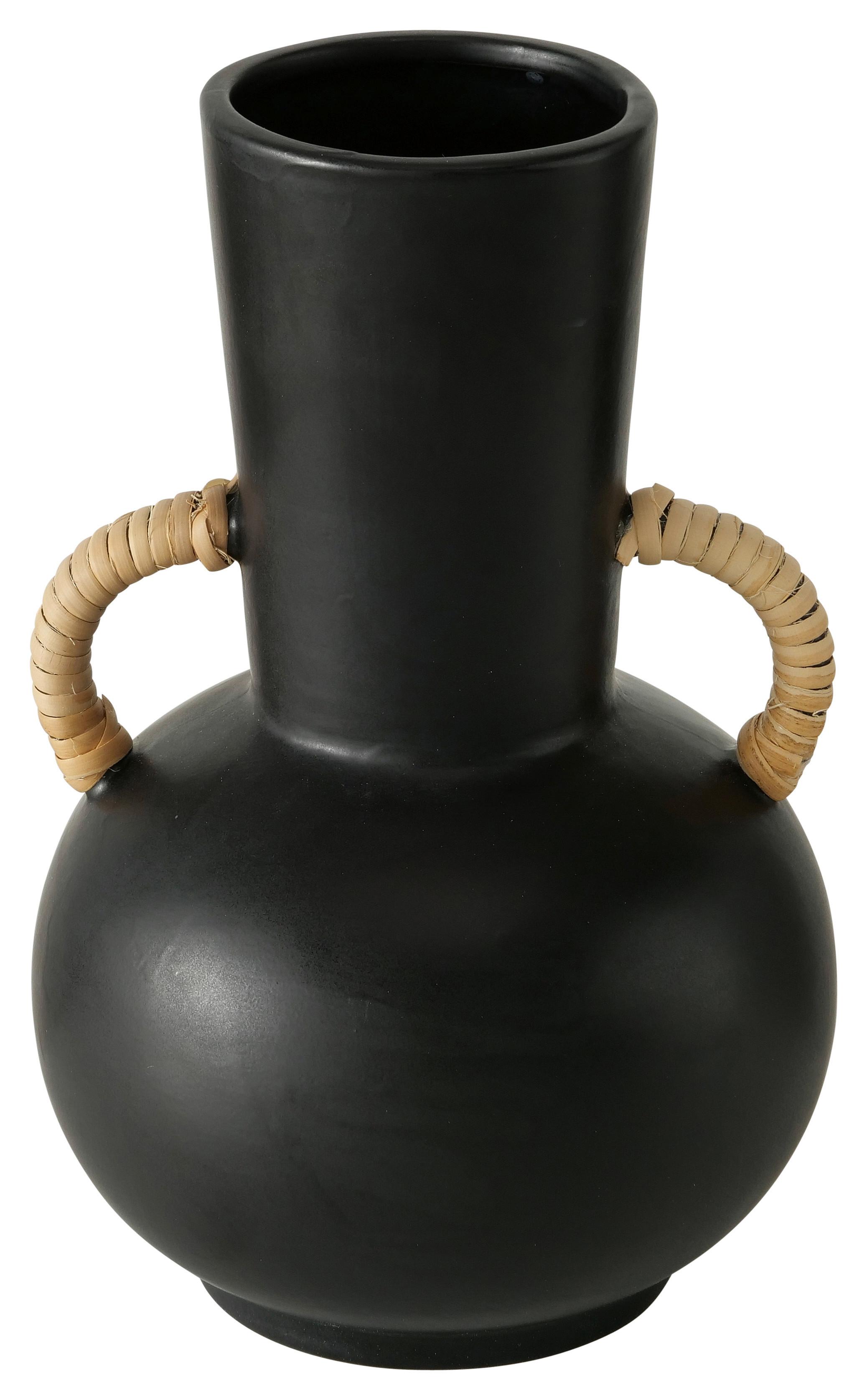 Vaza Olimpia I -Paz- - črna, Moderno, keramika (14/22cm)