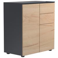 Kommode DALOSA Honigeiche ca. 70x77x39 cm - Honigeiche/Anthrazit, MODERN, Holzwerkstoff/Kunststoff (70/77/39cm) - MID.YOU