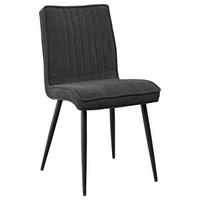 Stuhl Lena in Schwarz - Schwarz/Grau, MODERN, Holz/Textil (43/86/57cm) - Mömax