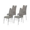 STUHL-SET SUSI II S 4ER-SET - Chromfarben/Grau, MODERN, Textil/Metall (44/98/61cm) - MID.YOU