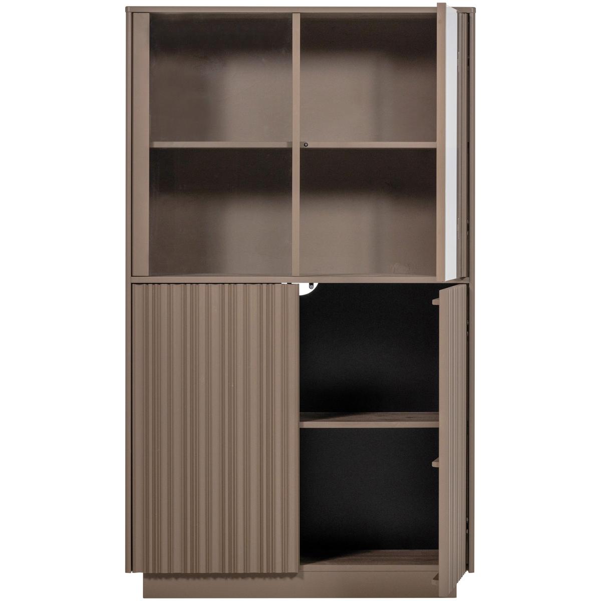 Vitrine Nova Braun b: 67 cm - Braun, Design, Glas/Holz (67/215/40cm) - Livetastic