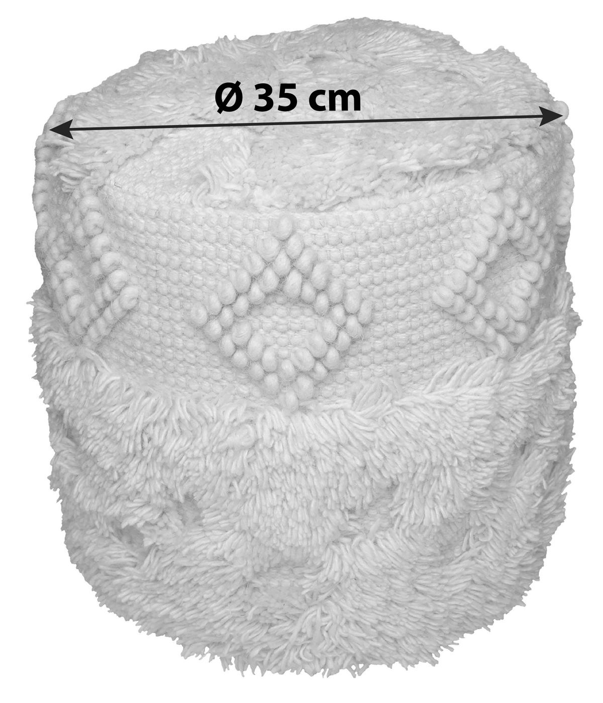 POUF BOHIST 125 - Naturfarben, Design, Textil (35cm) - Kayoom