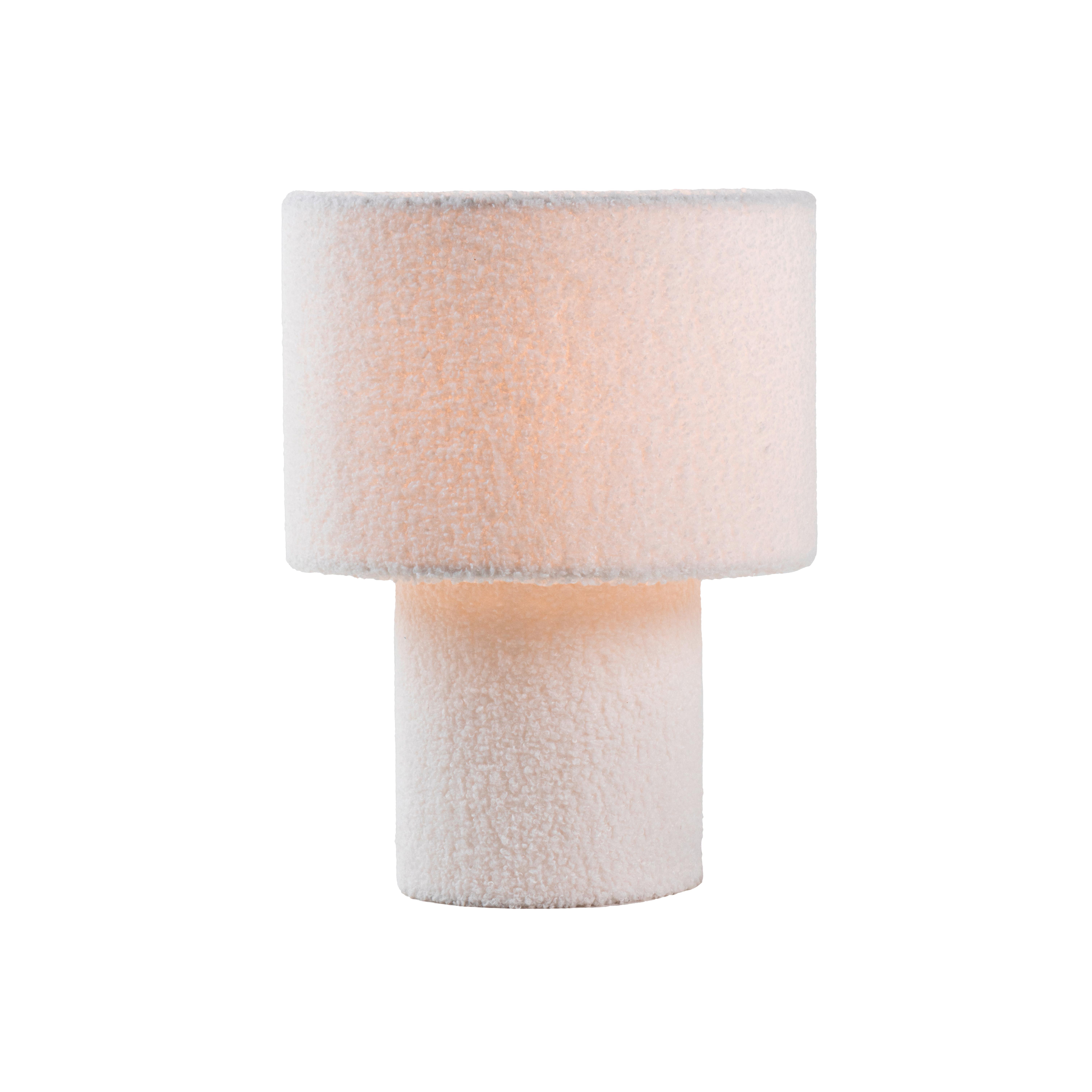 BORDSLAMPA STOFLI - vit/naturfärgad, Modern, metall/textil (19/19/25cm) - Mömax