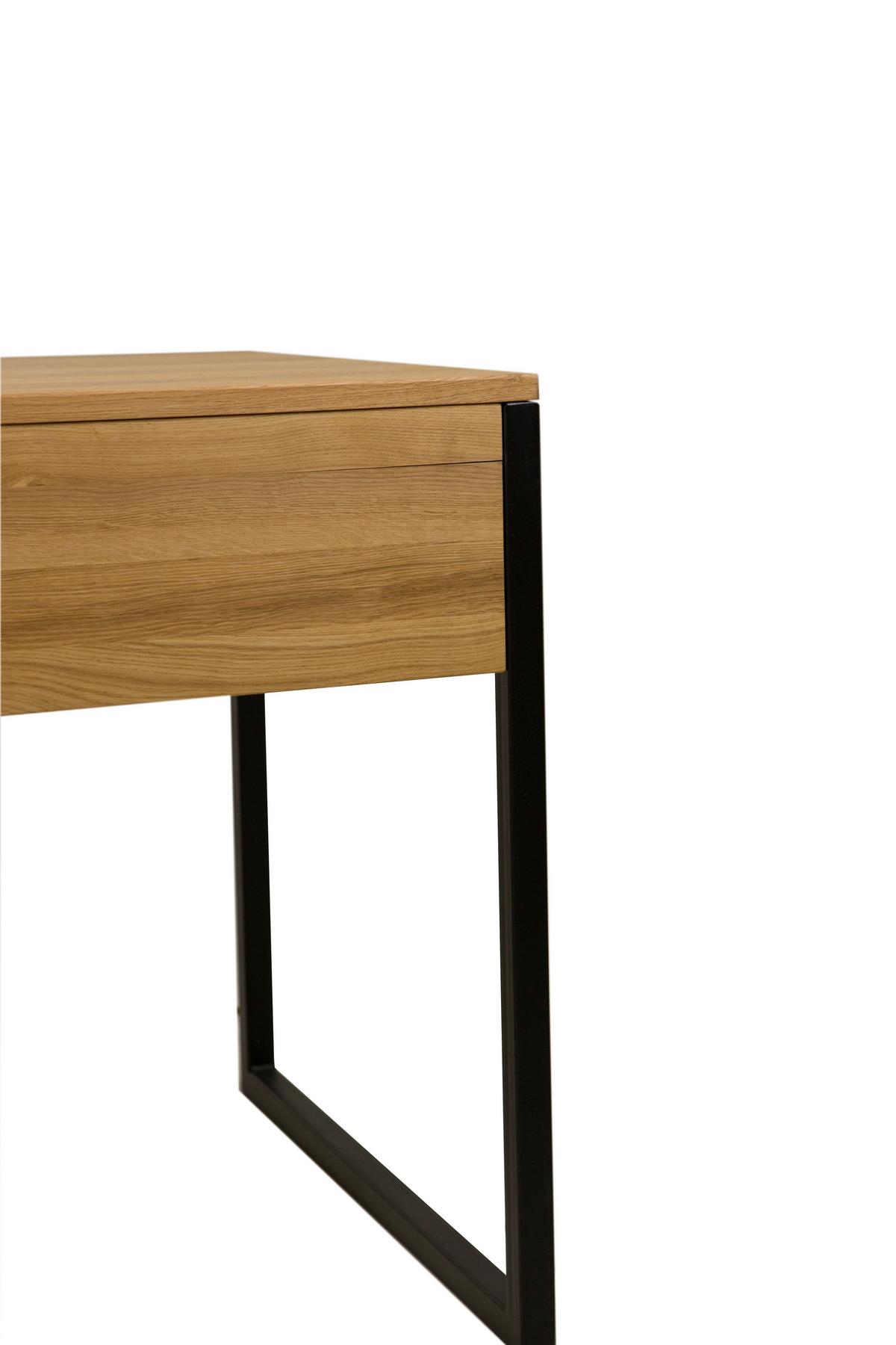 Schreibtisch Albero Naturfarben/Schwarz - Schwarz/Naturfarben, Modern, Holz/Metall (160/75/70cm) - Mömax