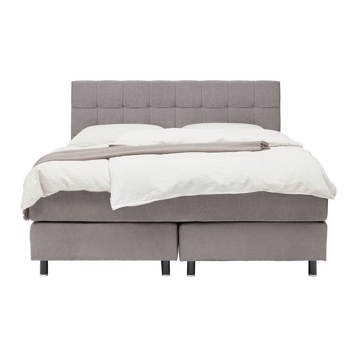 Boxspringbett Primo Dunkelgrau ca. 180x200cm - Dunkelgrau, KONVENTIONELL, Holz/Holzwerkstoff (180/200cm) - Premium Living