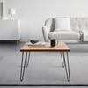 SOFFBORD NOEL - svart/naturfärgad, Romantik / Lanthus, metall/trämaterial (70/45/70cm) - Zandiara