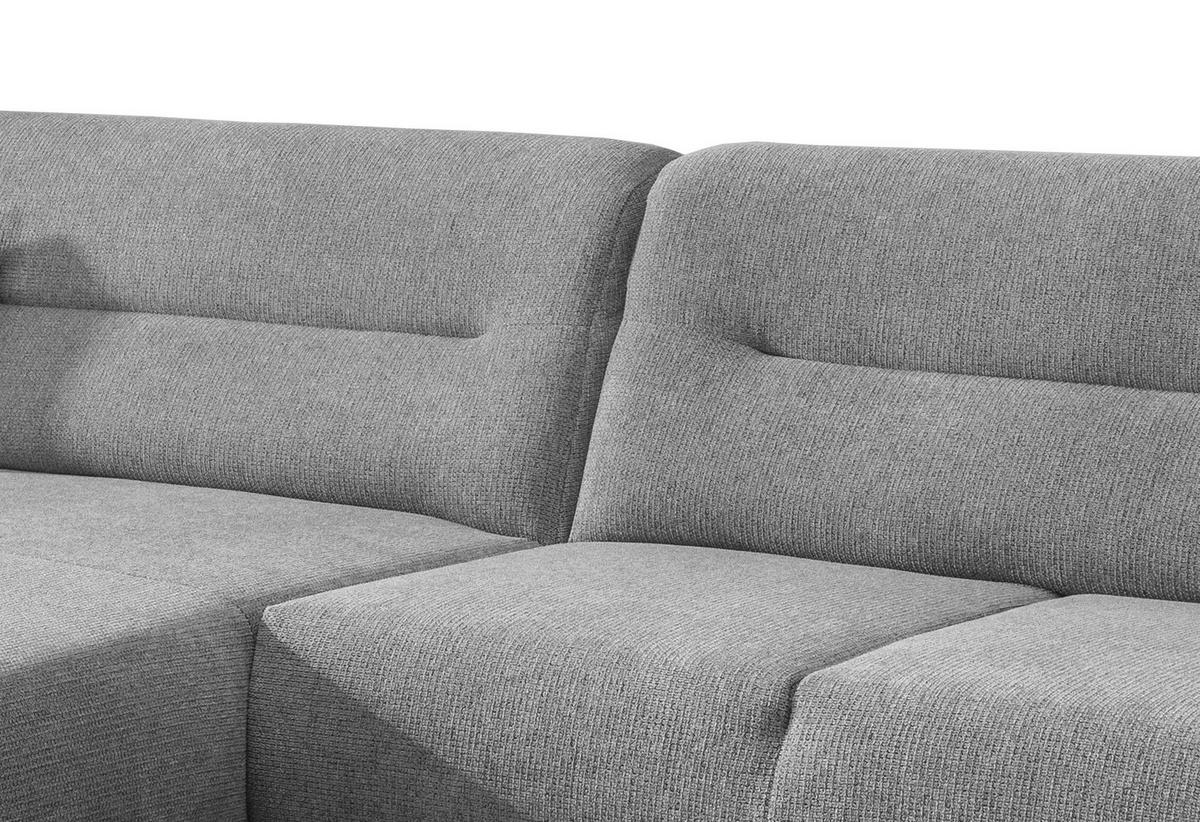 Wohnlandschaft Drago Silberfarben Chenille - Wildeiche/Silberfarben, MODERN, Holz/Textil (166/290cm) - MID.YOU