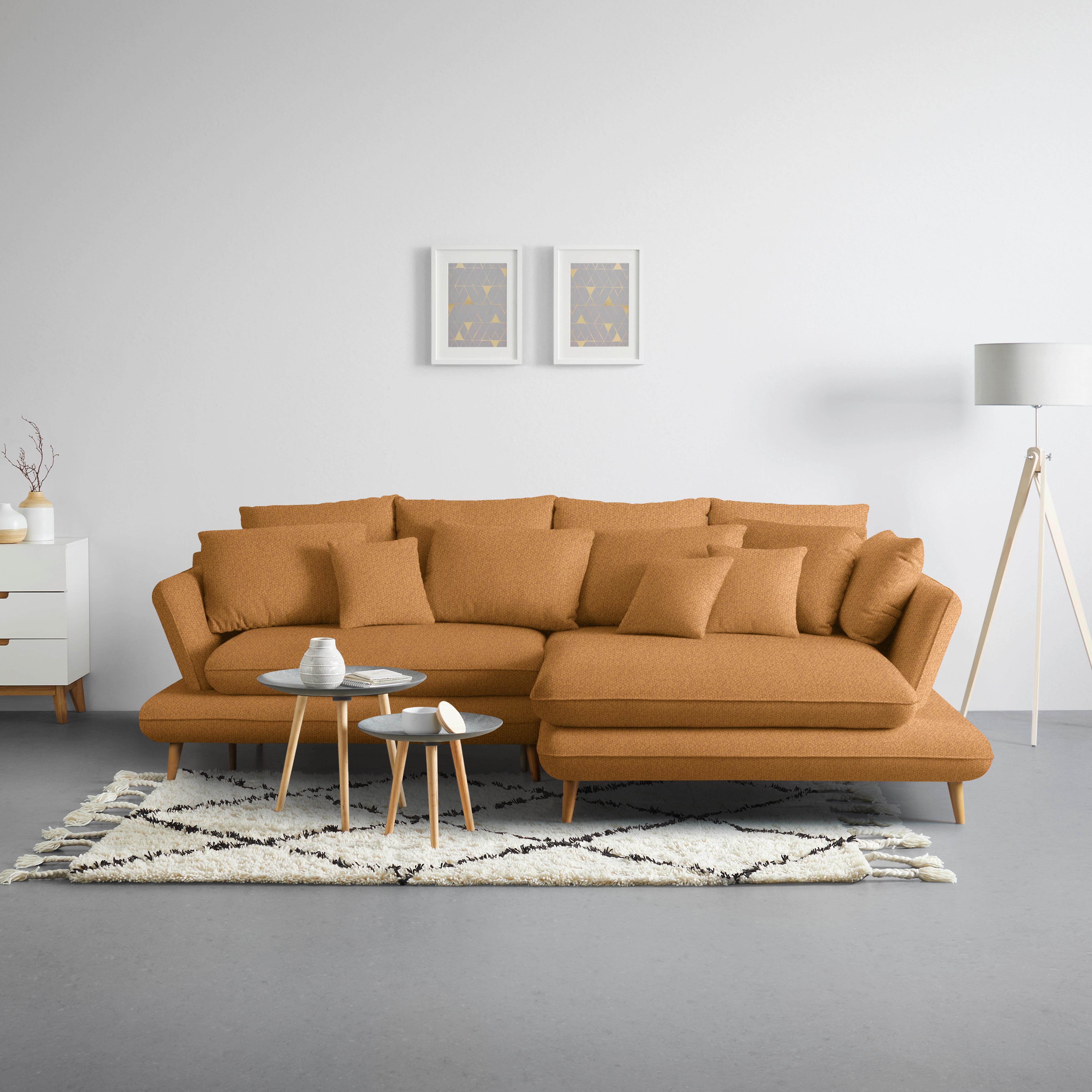 Kutna Garnitura Monte - boje senfa/prirodne boje, Romantično / ladanjski, tekstil/drvo (283/181cm) - Premium Living