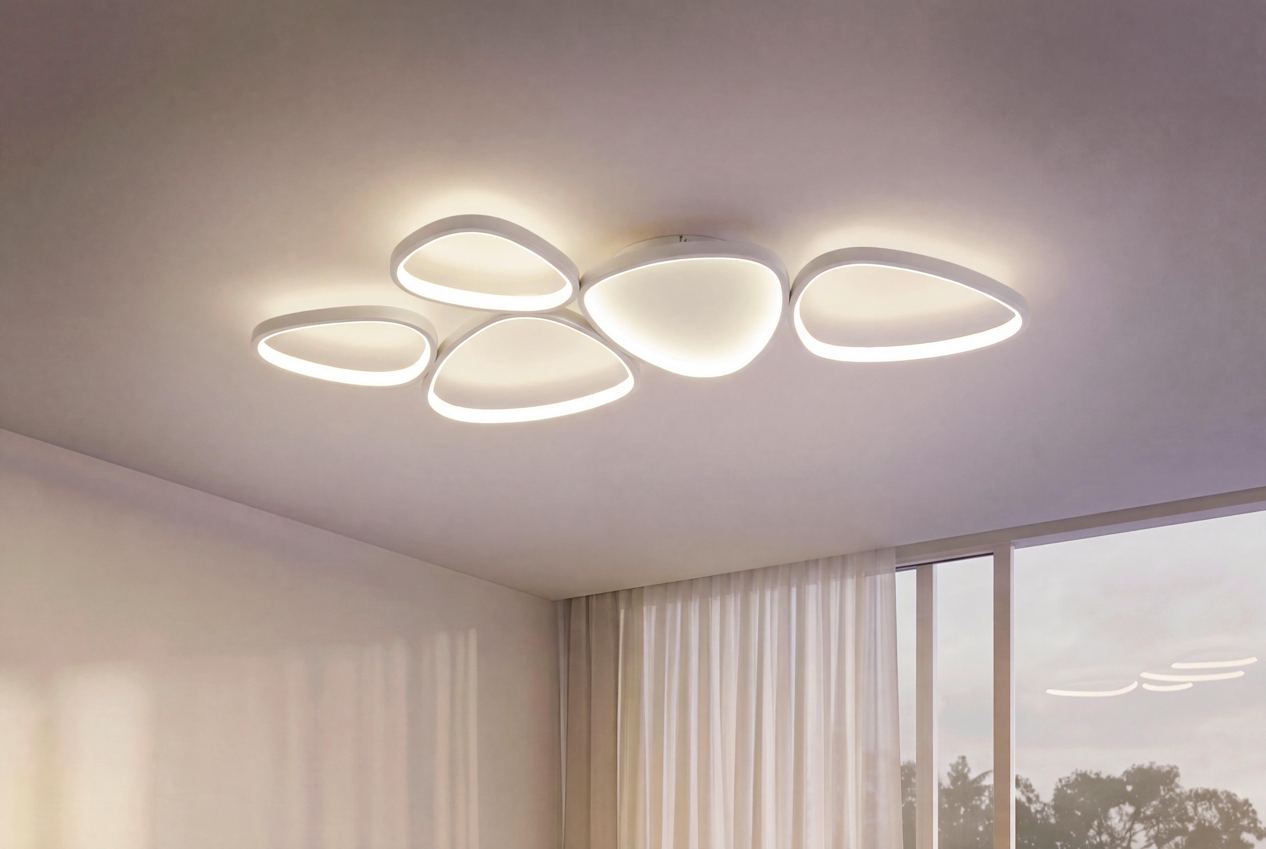LED-TAKLAMPA WHITI - vit, Modern, metall/plast (109/55/5.2cm) - Mömax