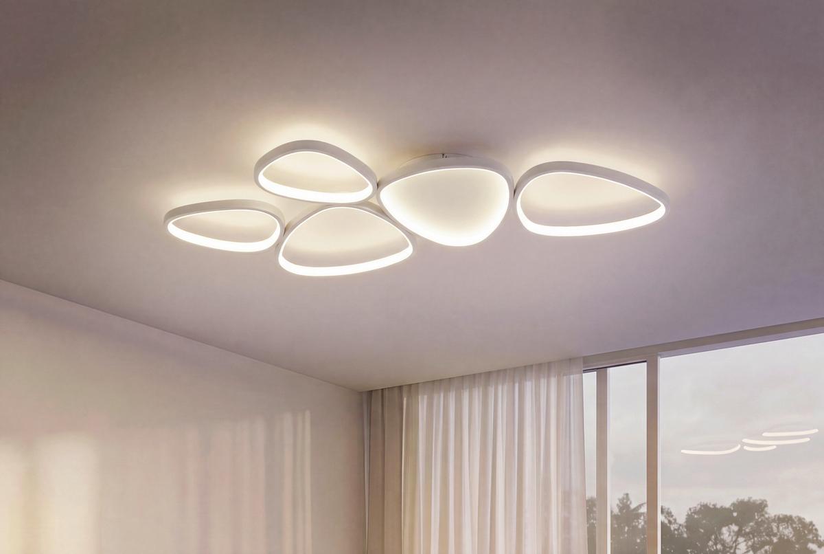 Led Stropna Svjetiljka Whiti - bijela, Moderno, metal/plastika (109/55/5.2cm) - Mömax