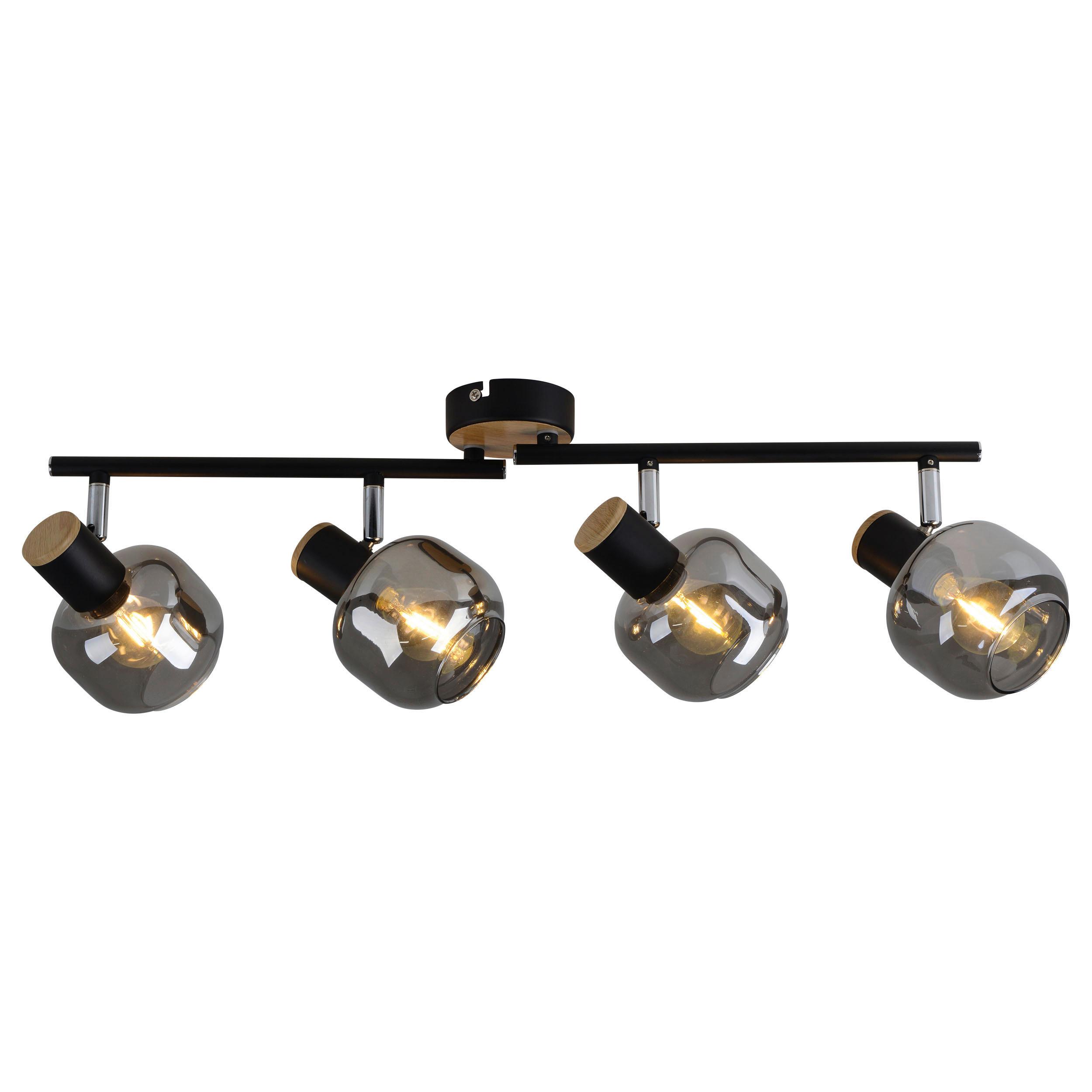 LAMPA REFLEKTOROWA 1350222 FUMOSO - czarny, Design, metal/szkło (58/16cm) - Näve