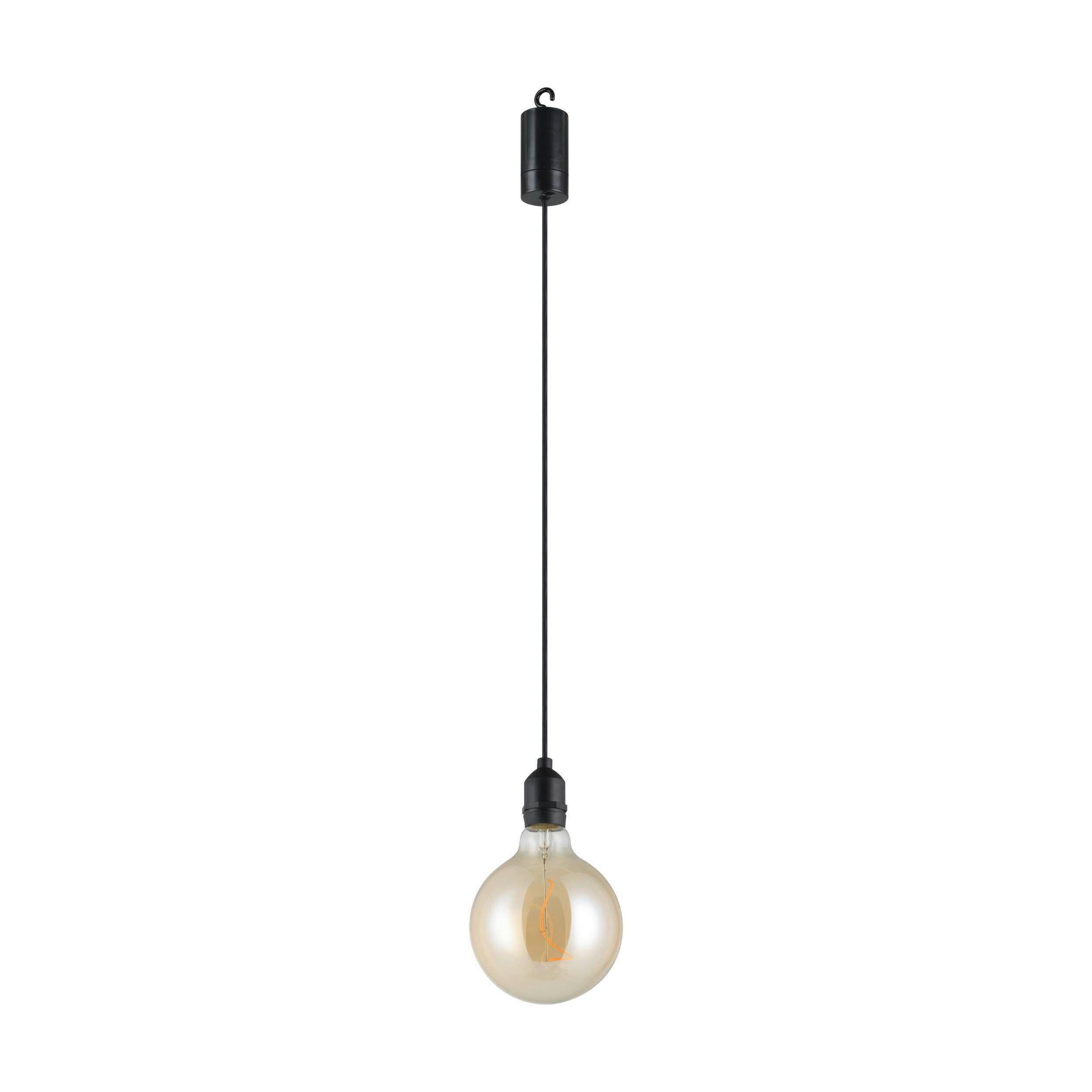 Aussenhängeleuchte 900211_vignanello - Bernsteinfarben/Schwarz, Basics, Kunststoff (12,5/19,5cm) - Eglo