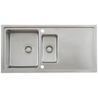 Einbauspüle Chicago ca. 100x20x50 cm Edelstahl - Edelstahlfarben, Trend, Metall (100/20,3/50cm) - Respekta