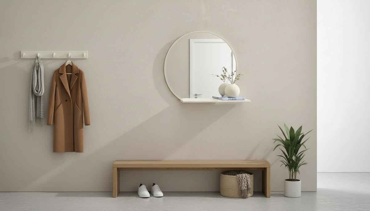 LUSTRO ŚCIENNE BRAVO - kaszmir, Design, materiał drewnopochodny/szkło (65/56/17cm) - Xora