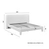 STOPPAD SÄNG VALION - Elfenbein/ekfärgad, Modern, metall/trä (160/200cm) - Bessagi Home
