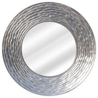 Ogledalo Gloria - srebrne boje, Moderno, staklo/drvni materijal (100/100/4cm) - Modern Living