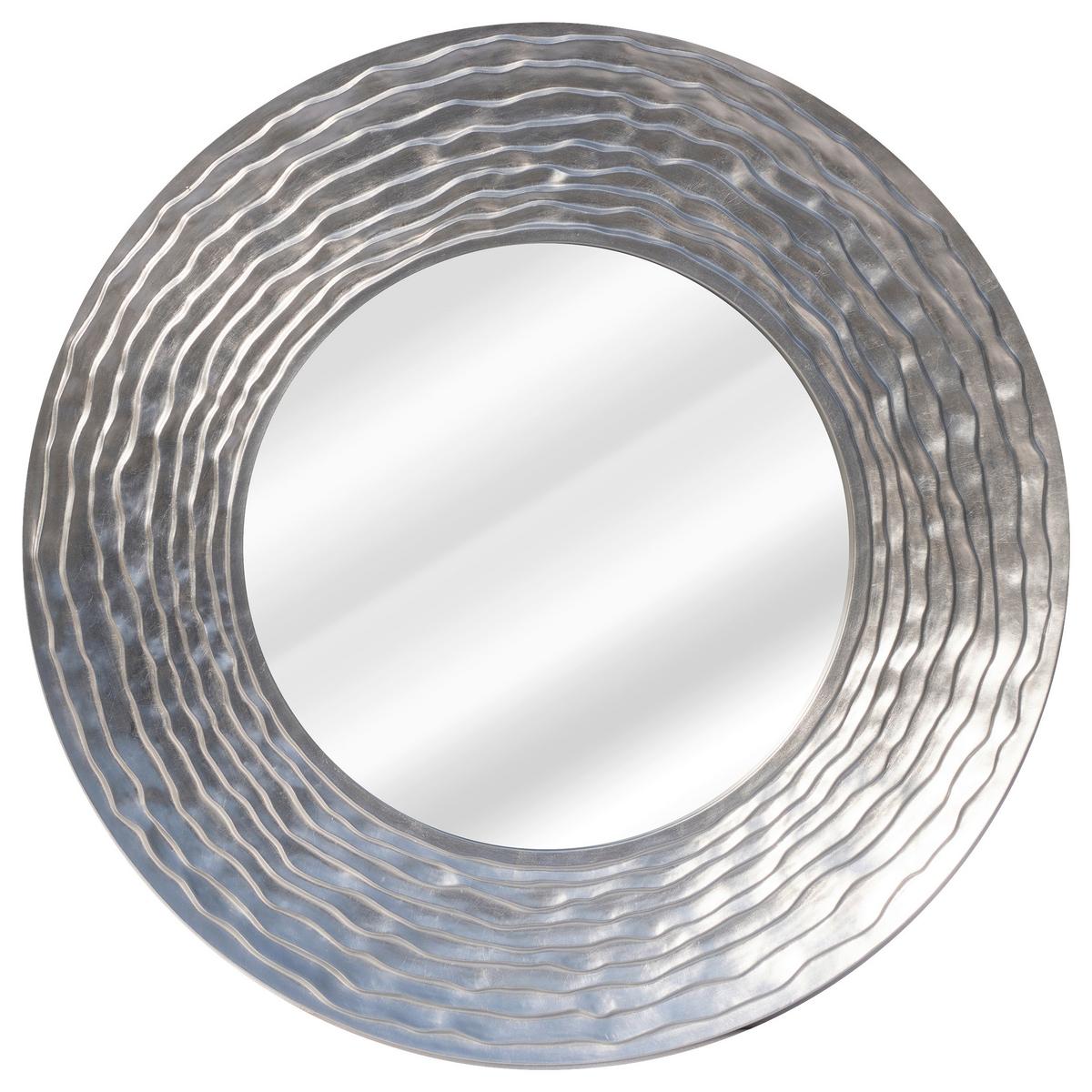 Ogledalo Gloria - srebrne boje, Moderno, staklo/drvni materijal (100/100/4cm) - Modern Living