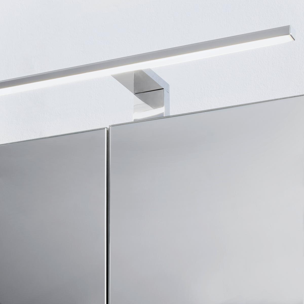 Badezimmer "Bennett" mit Waschbecken & Spiegelschrank - Weiss, Modern, Holzwerkstoff (100/184/44cm) - Bessagi Home