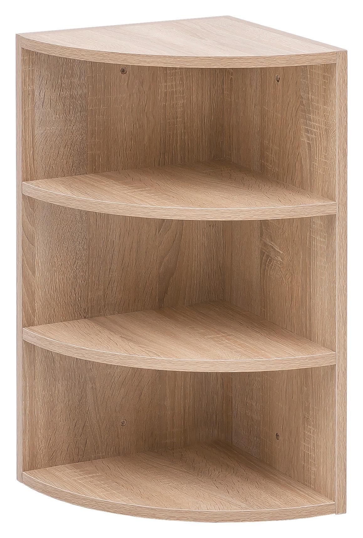 Eckregal Eichefarben - Eichefarben, KONVENTIONELL, Holzwerkstoff (30/60/30cm) - MID.YOU