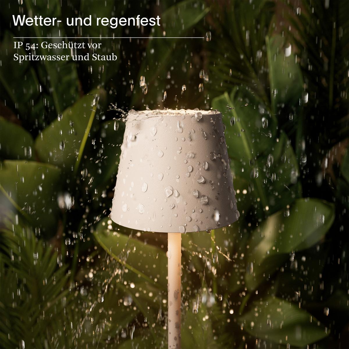 LAMPA STOŁOWA Z AKUMULATOREM 4543401 NUINDIE POCKET - beżowy, Basics, metal (5,6/5,6/21cm) - Sigor