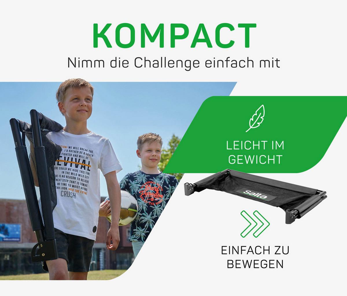 FUßBALLTOR SALTA CHALLENGE - Schwarz, KONVENTIONELL, Metall (100/60/60cm) - Salta