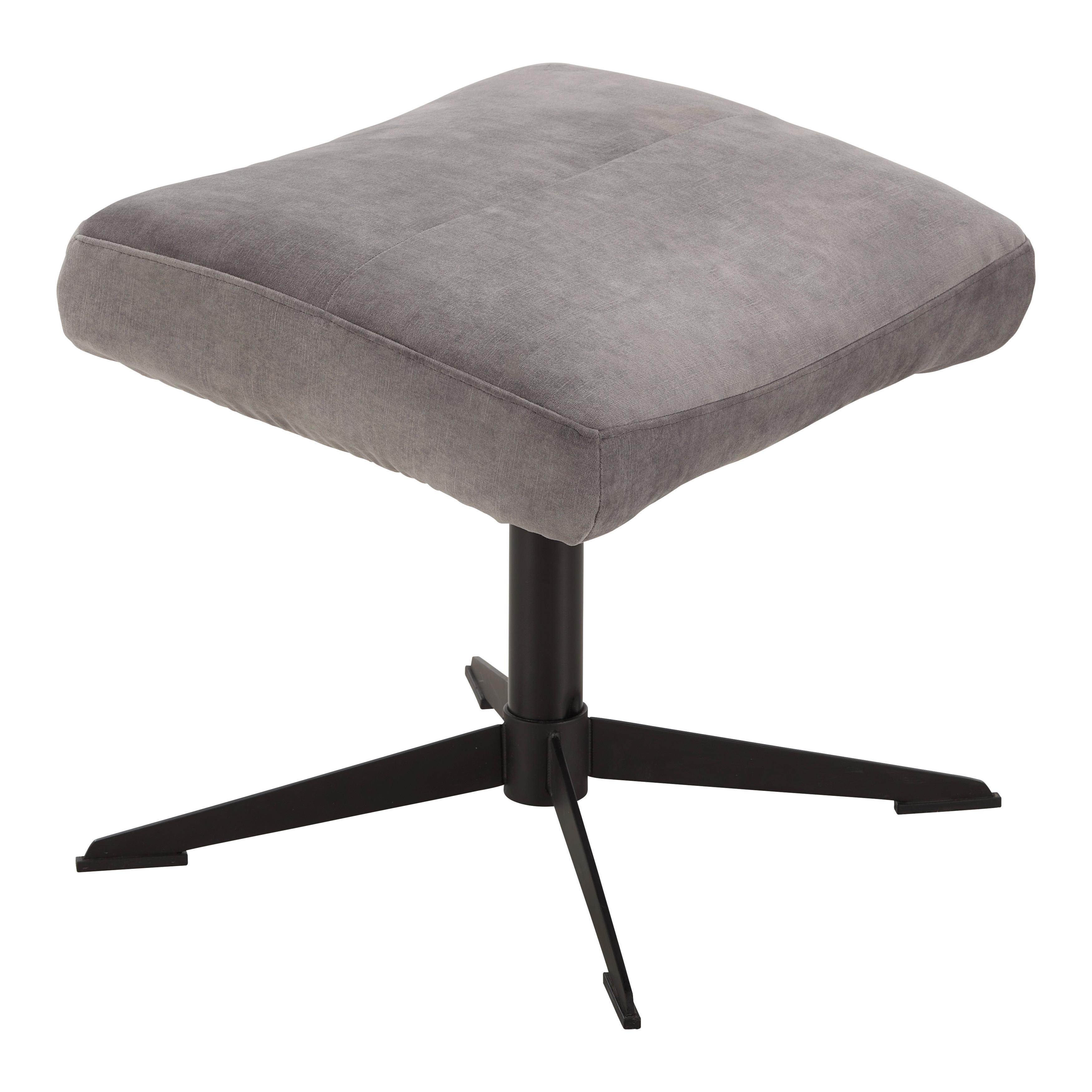 Hocker York in Grau - Grau, Modern, Textil (52/44/42cm) - Mömax