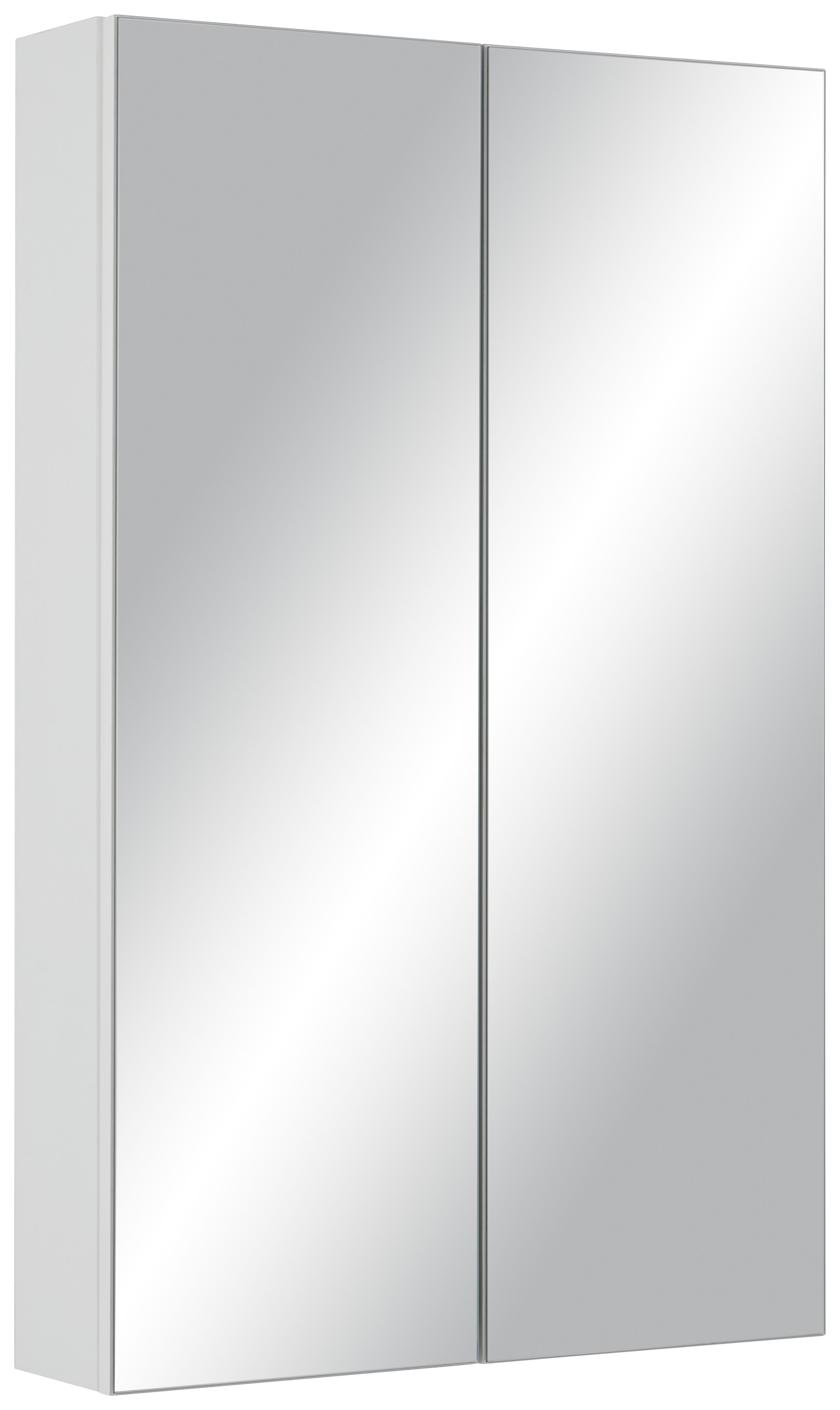 Tükrös Szekrény Luna - fehér, Modern, faalapú anyag/Üveg (60/95/15cm) - Best Price