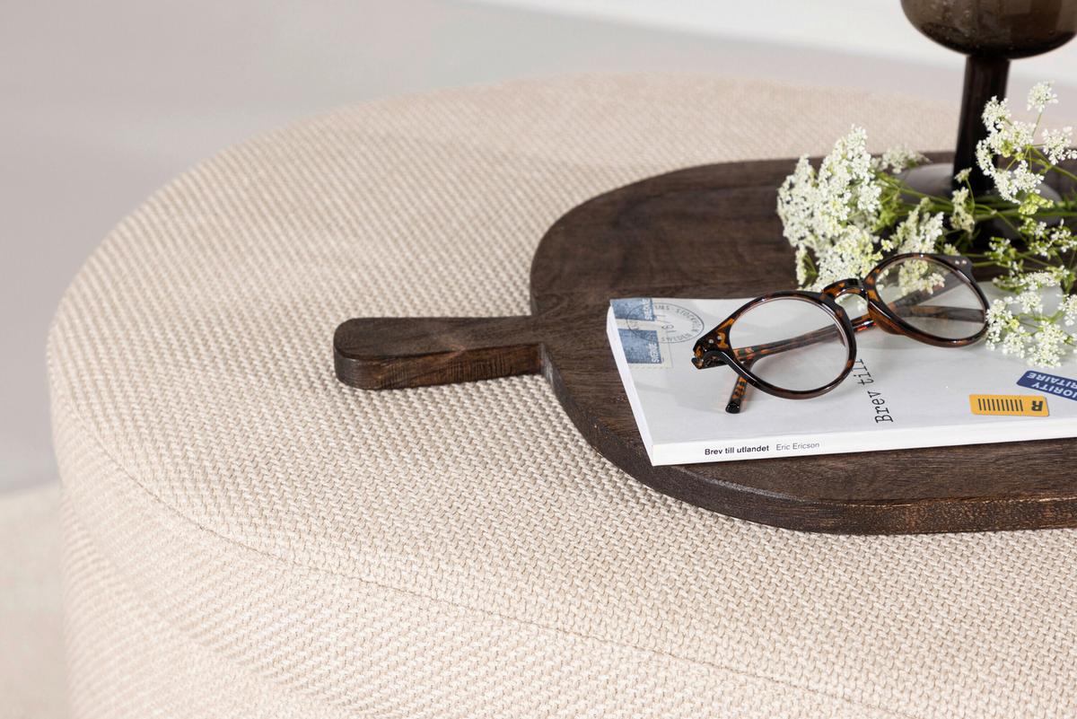 Hocker Potenza Weiß - Weiß, MODERN, Holz/Textil (50/47/130cm) - Livetastic