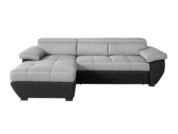 Wohnlandschaft Speedway in Grau mit Bettfunktion - Schwarz/Grau, MODERN, Kunststoff/Textil (267/94/167cm) - Mömax