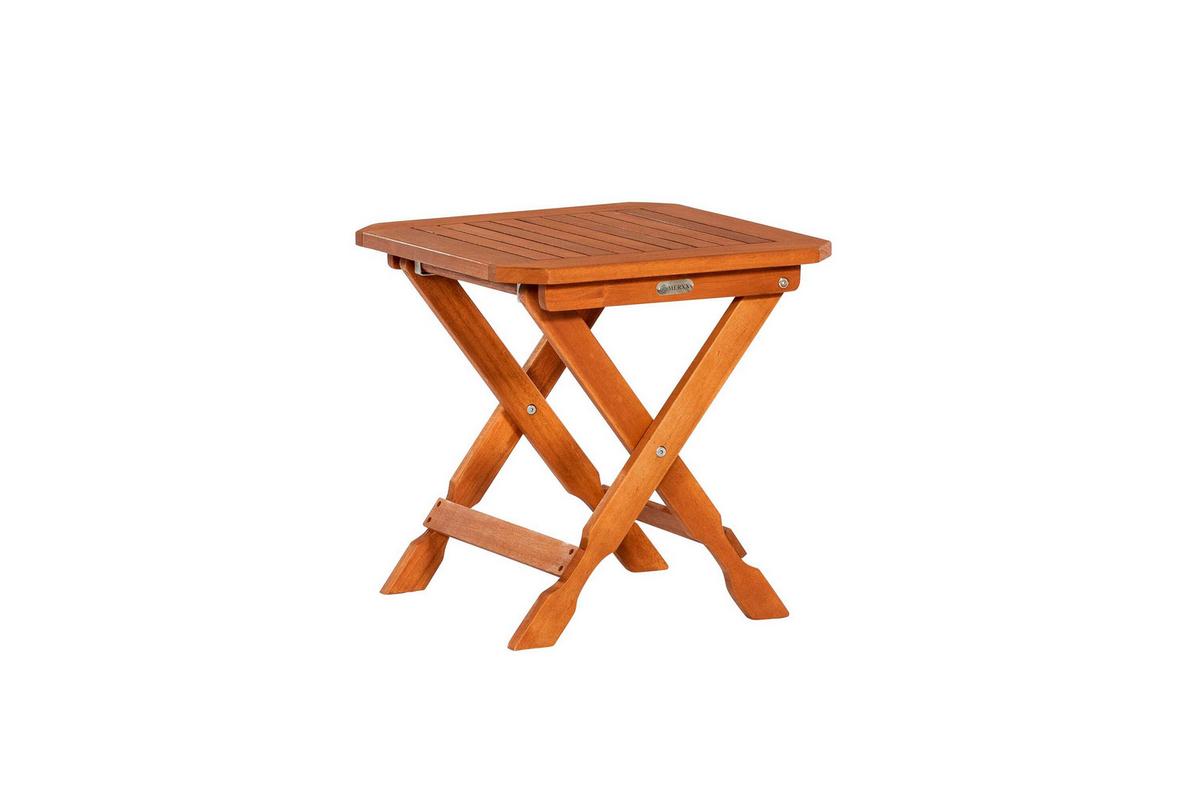 Gartenliege Ipanema Holz inkl. Auflage in Rot - Eukalyptusholzfarben/Beige, KONVENTIONELL, Holz/Textil - Gardenson