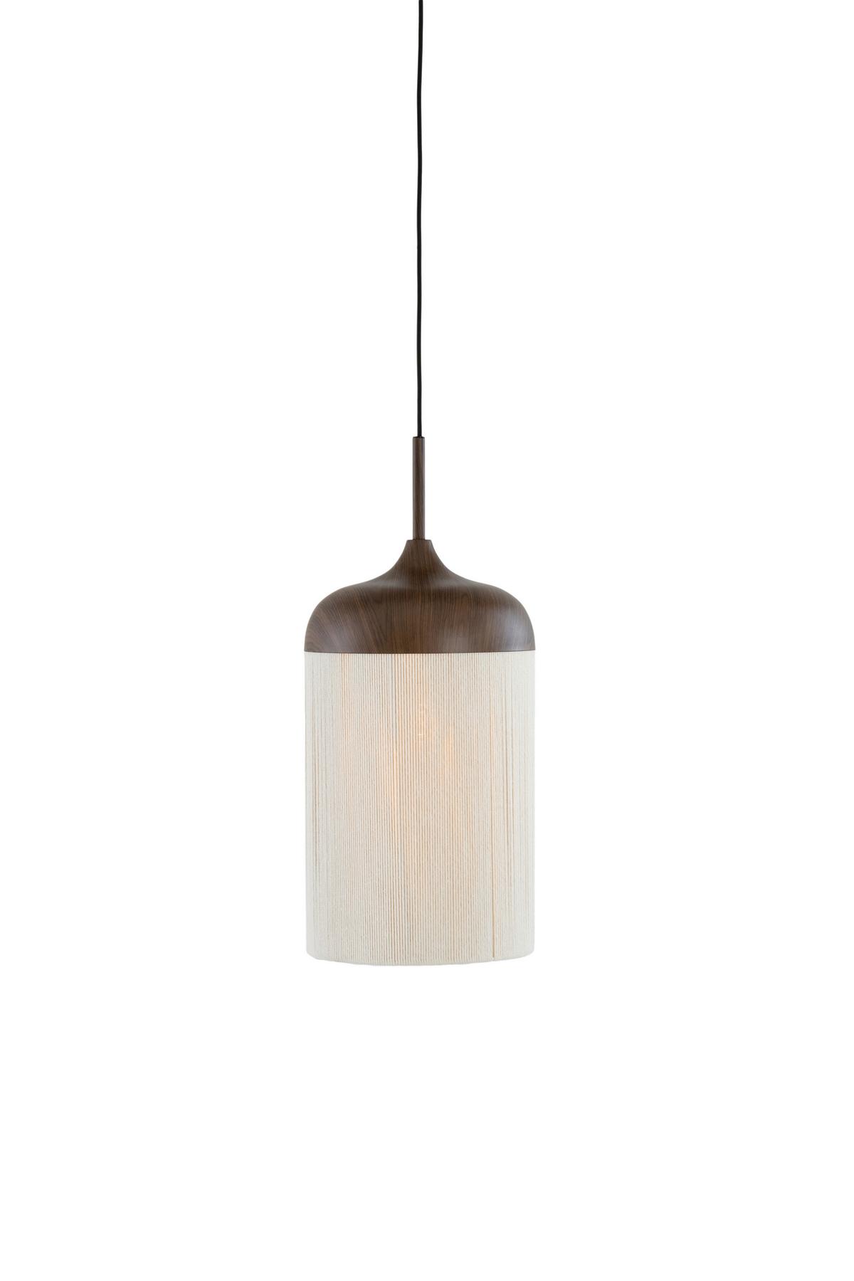 LAMPA WISZĄCA 2985452 DANIA - kremowy/brązowy, Design, metal/tkanina (16/16/31cm) - Light & Living