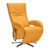 Relaxsessel Sitting 2 Gelb - Chromfarben/Gelb, MODERN, Leder (70/111/80cm) - Premium Living