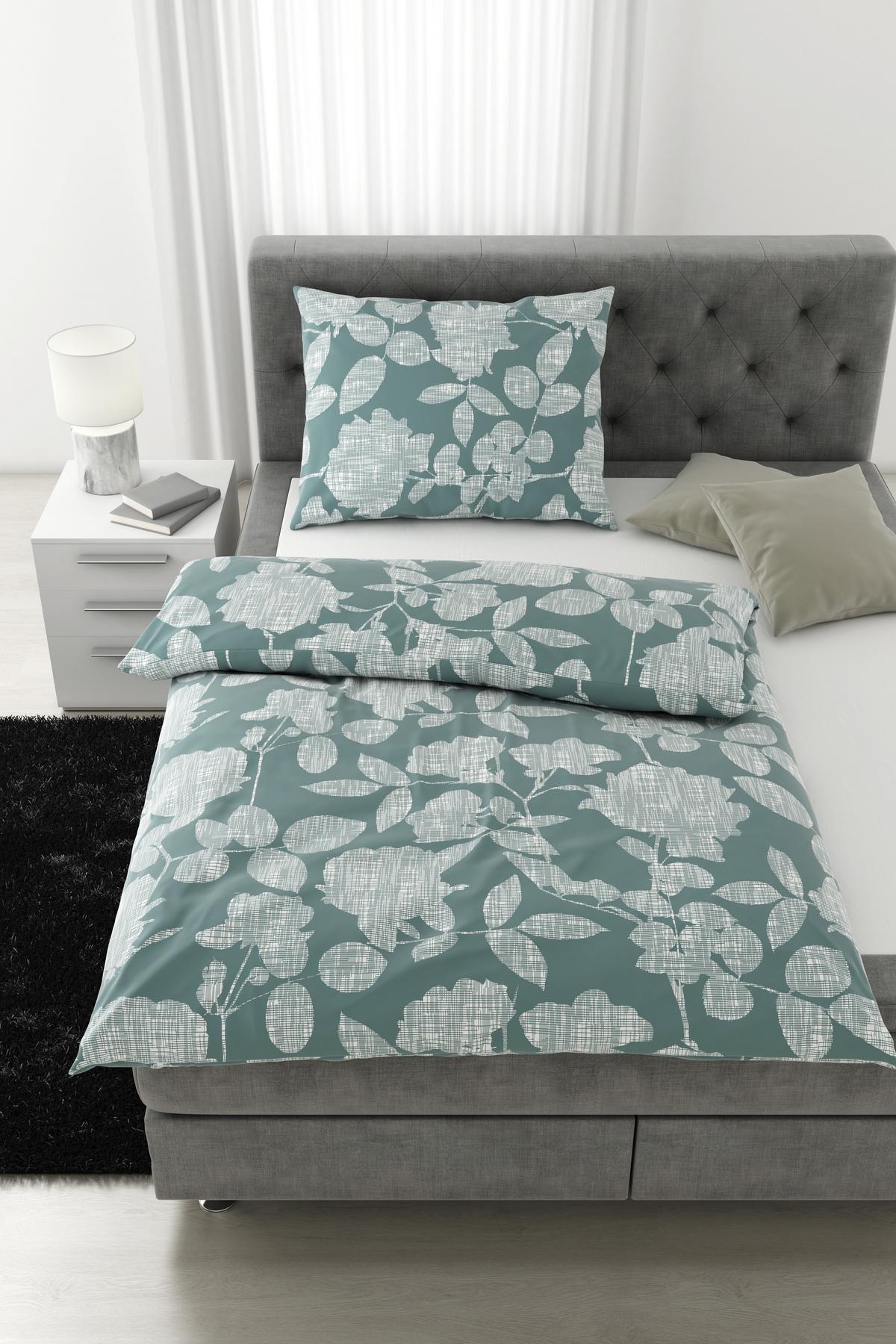 Bettwäsche Thea ca. 210x160cm - Blau, Konventionell, Textil (160/210cm) - Premium Living