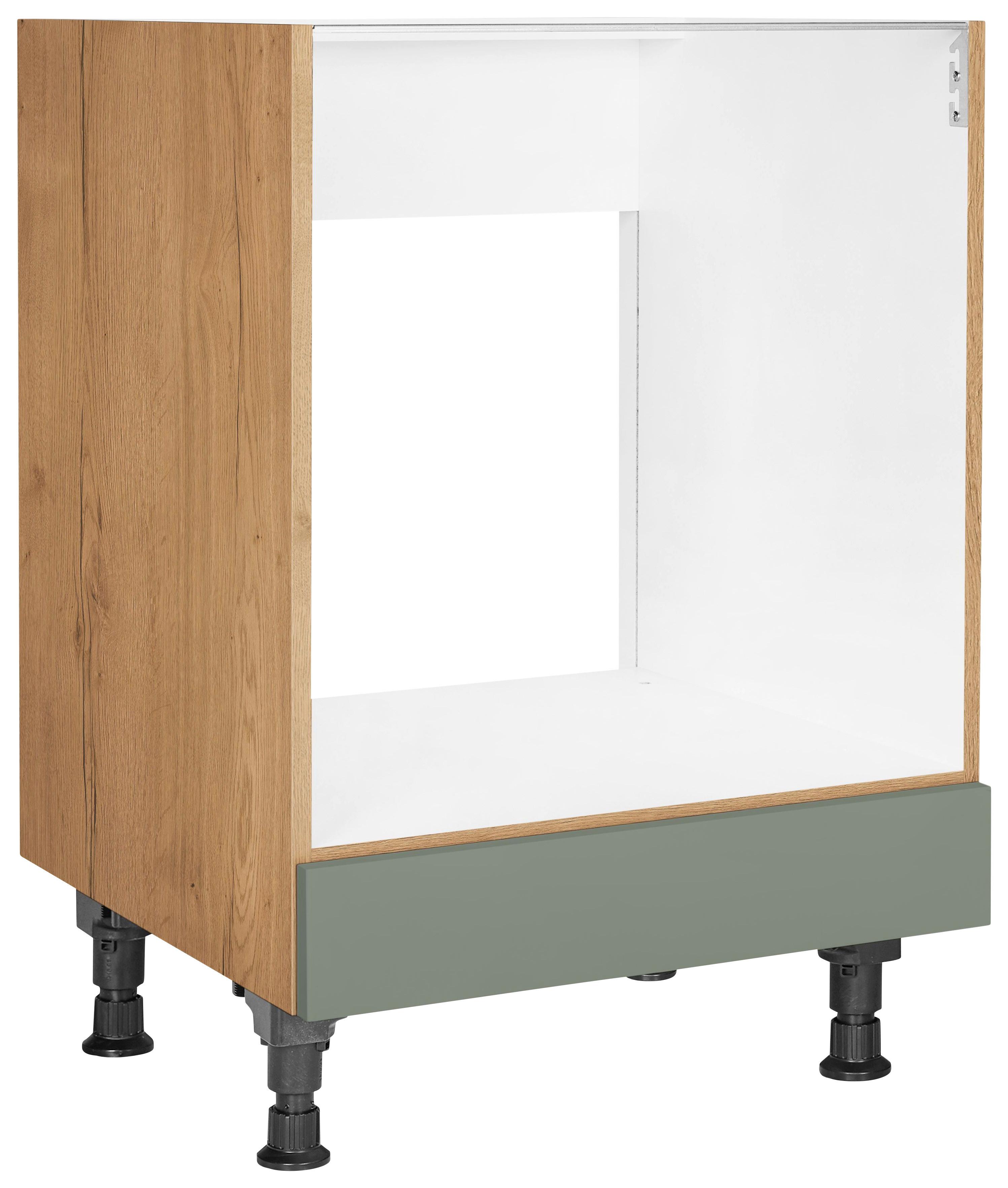 Herdumbauschrank Cascada Grün - Eichefarben/Grün, MODERN, Holzwerkstoff (60/87/56cm) - Nobilia