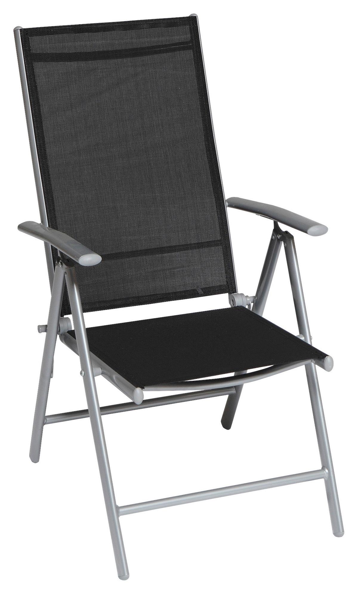 Vrtni Set Amalfi, 3-Delno, Črna - srebrne barve, Moderno, kovina/tekstil - Gardenson