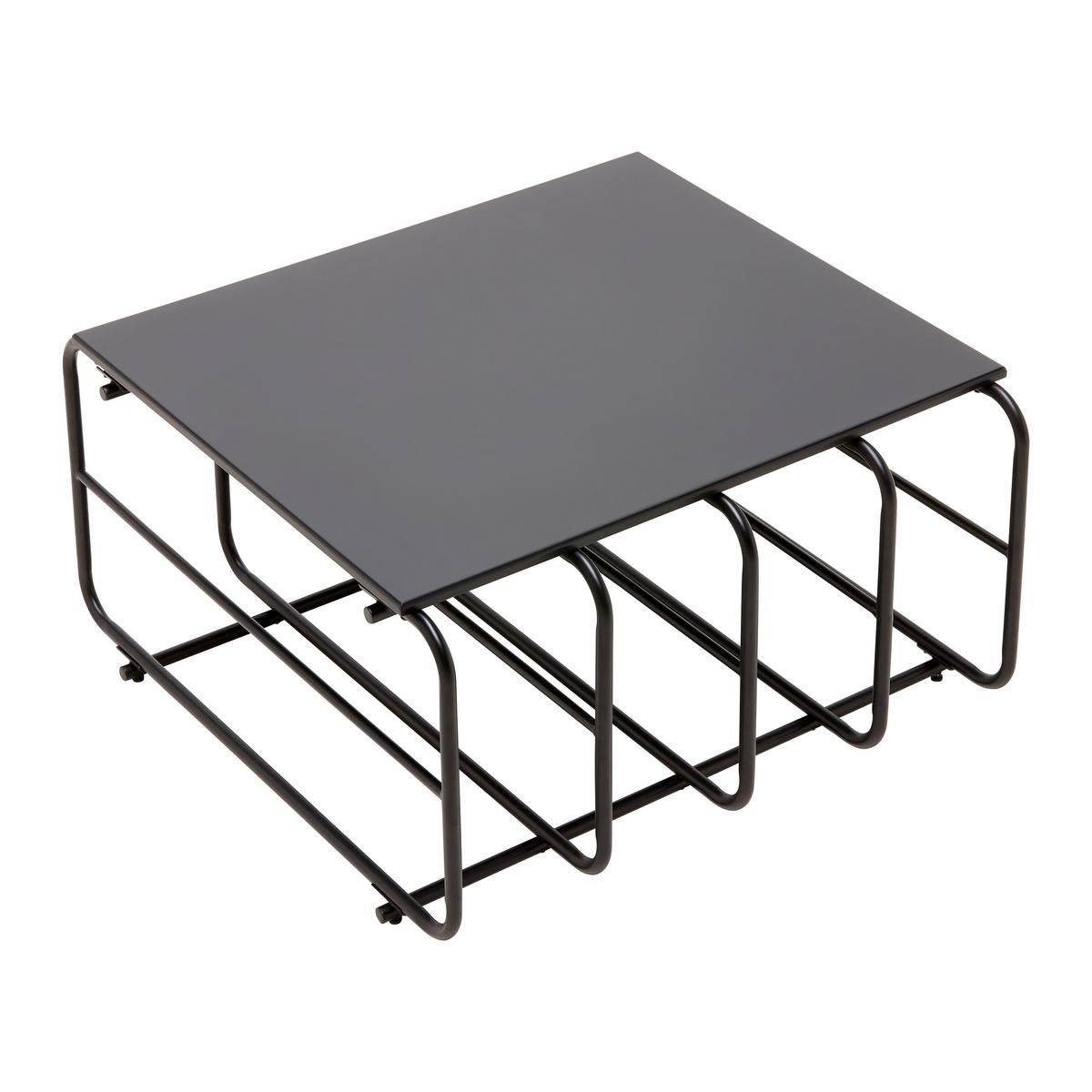 Couchtisch Pipe Schwarz - Schwarz, MODERN, Holzwerkstoff/Metall (70/38/70cm) - Mömax